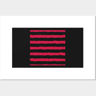 wobbly red stripes Posters and Art